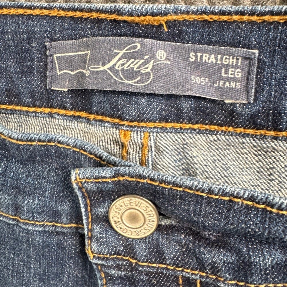 Levi's 505 Straight Leg Jeans Womens 14 Curvy Medium Wash Normcore Capsule Denim - Picture 5 of 13